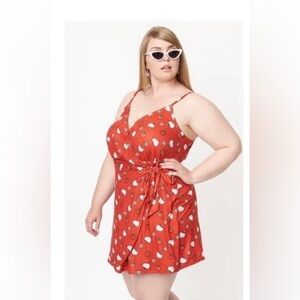 NWT Unique Vintage hello Kitty romper with head scarf size 5XL